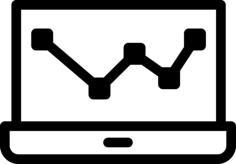 Analytics Laptop Contour Svg Vector, Free Vectors File